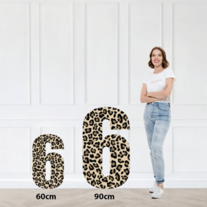 Leopard Print Number Cutouts