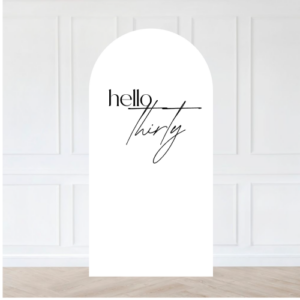 Hello Thirty Birthday Backdrop