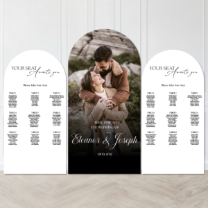 Ombre Arch Picture Wedding Seating Plan Trio