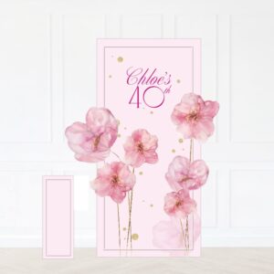 Pink Floral Backdrop Bundle