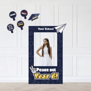 Navy & Gold Graduation Selfie Frame Set