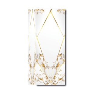 White & Gold Filigree Cake Plinth