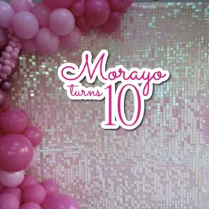 Shimmer Wall  Name Sign (Magenta)
