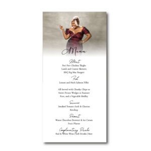 Ombre Picture Menu Card