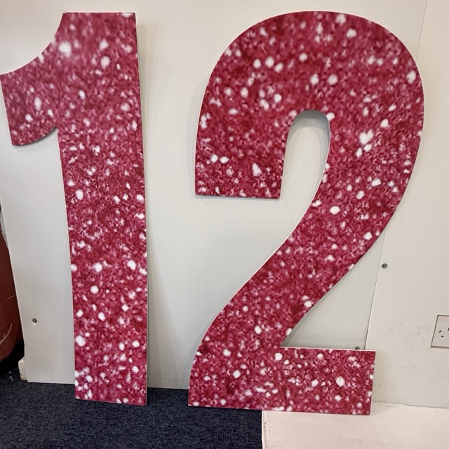 Pink Glitter 12 cutout (Outlet)