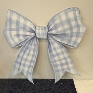 Blue Gingham Bow Cutout (Outlet)