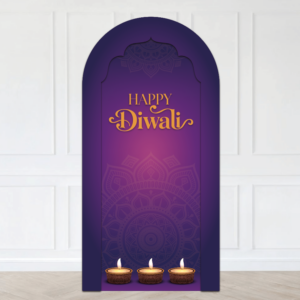 Purple Diwali Celebration Backdrop