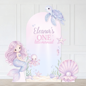 Mermaid birthday backdrop bundle