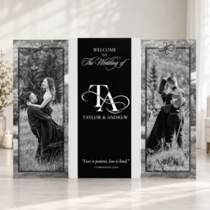 Elegant Wedding Welcome Sign and picture board set
